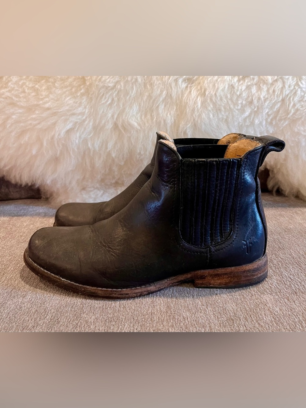 Frye Black Leather Chelsea Boots